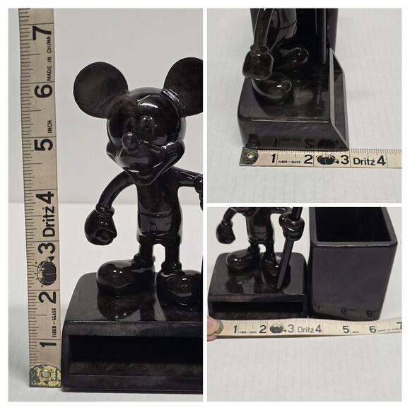 Vintage Disney Mickey Mouse Desk Organizer Notes Pen Pencil Holder - Picture 8 of 8